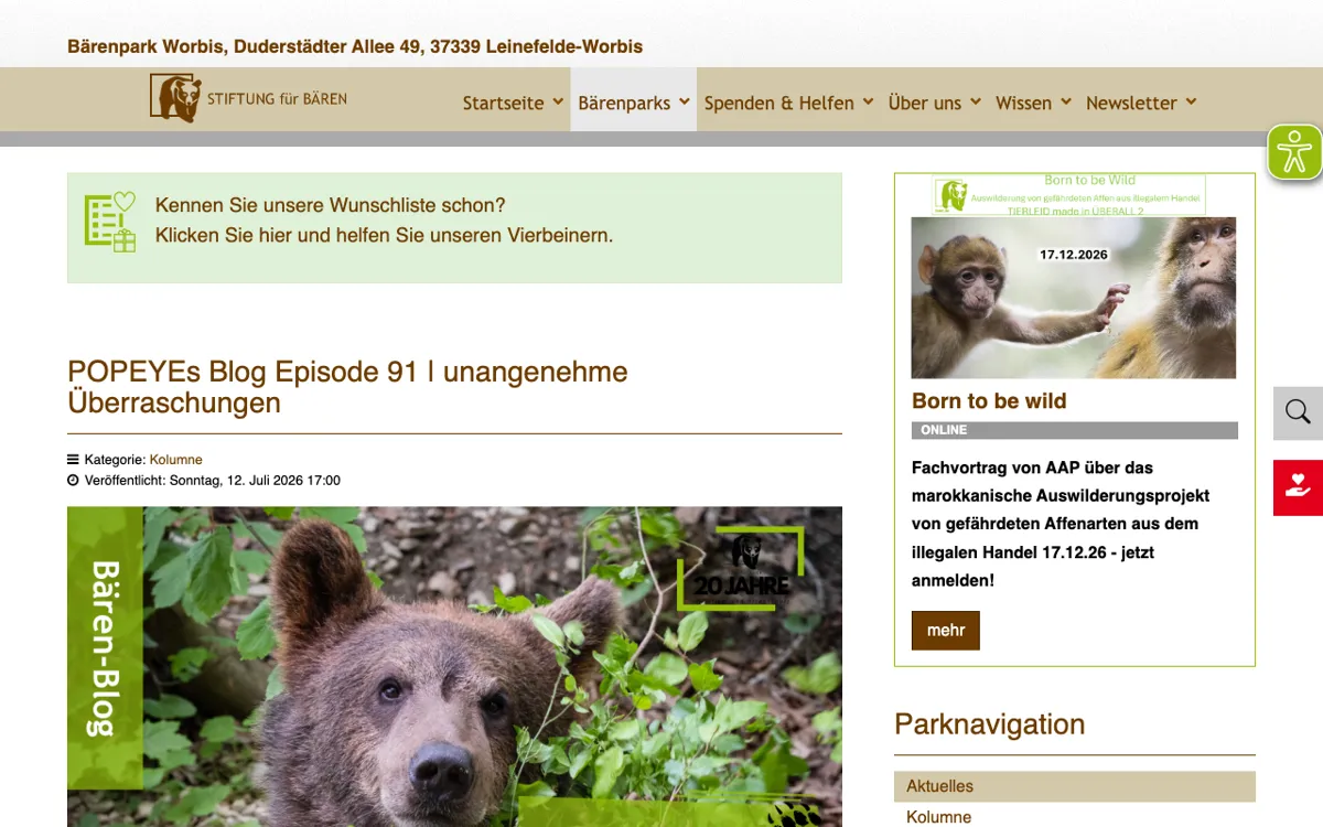 Alternativer Bärenpark Worbis