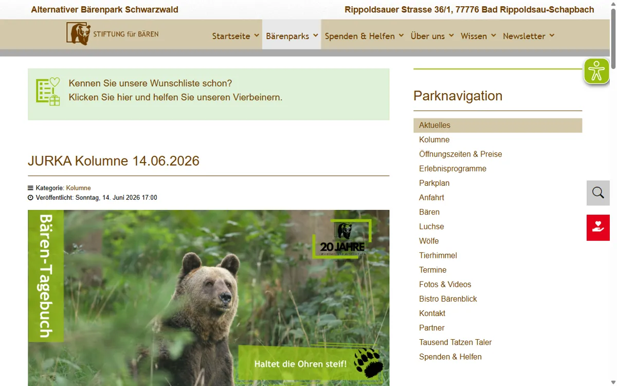 Alternativer Wolf- und Bärenpark Schwarzwald