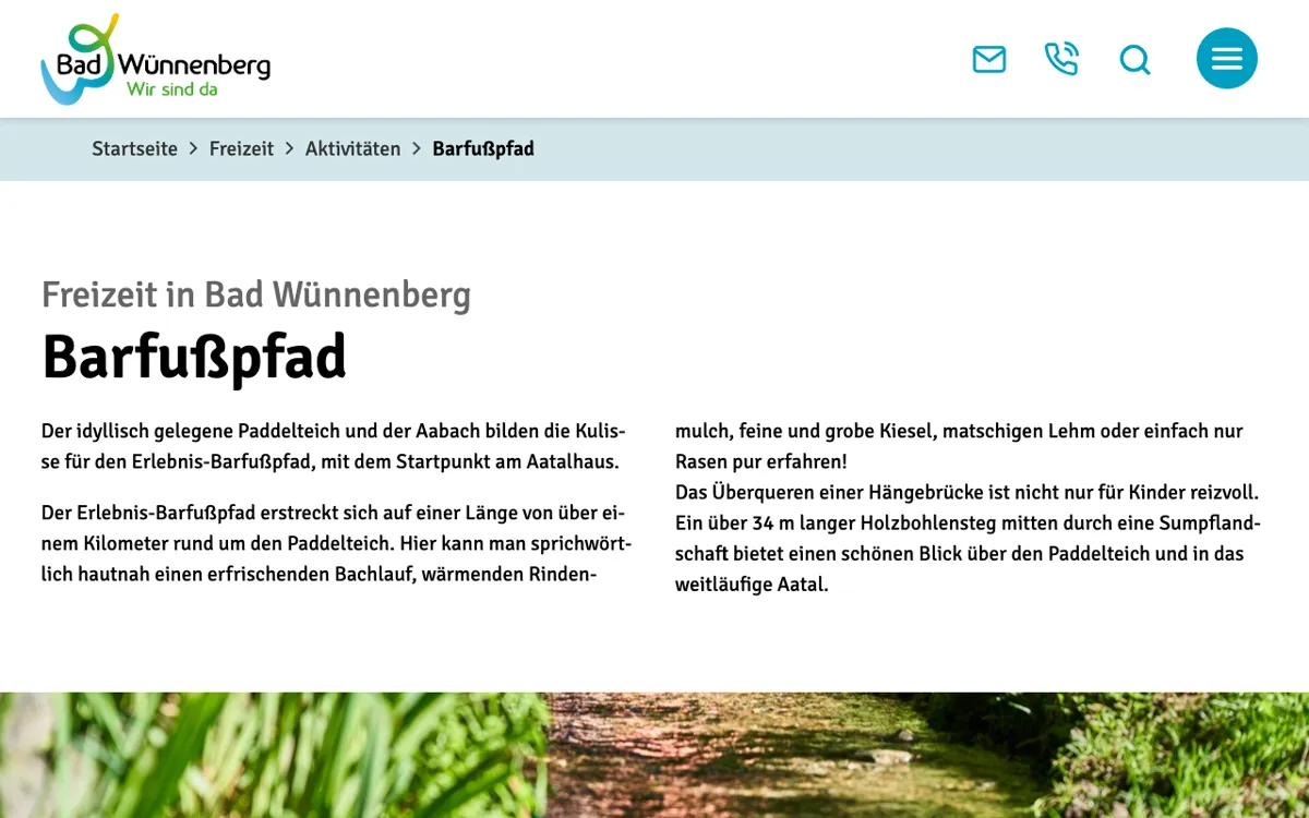 Barfußpfad Bad Wünnenberg