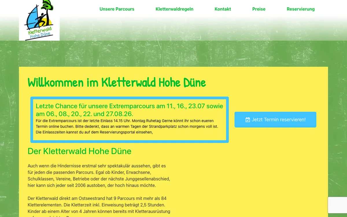 Climbing Park Hohe Dune