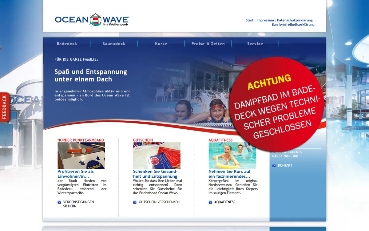 Erlebnisbad Ocean Wave