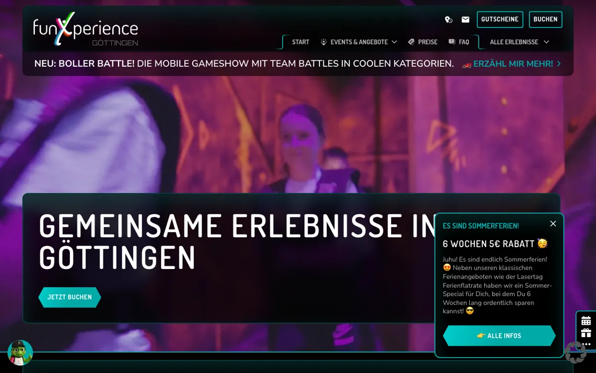 funXperience Göttingen | LaserSports, NeonGolf, Mission: Room Escape