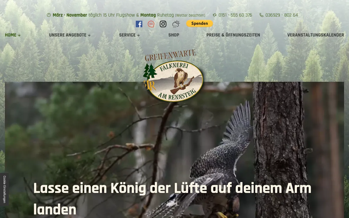 Greifenwarte Falknerei am Rennsteig