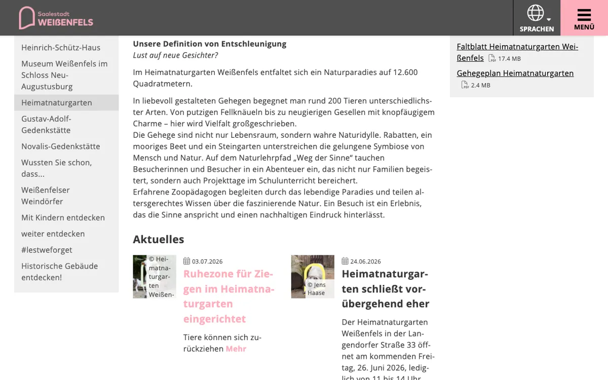 Heimatnaturgarten Weißenfels