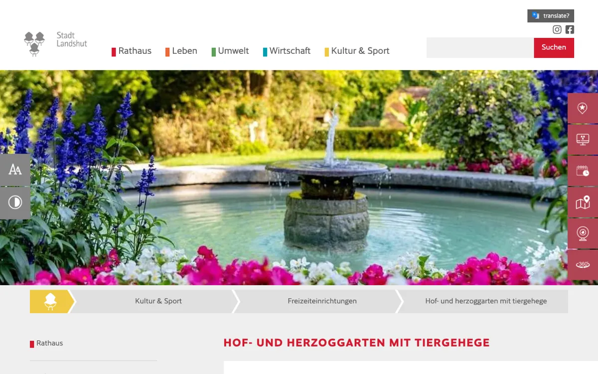 Hofgarten Burg Trausnitz