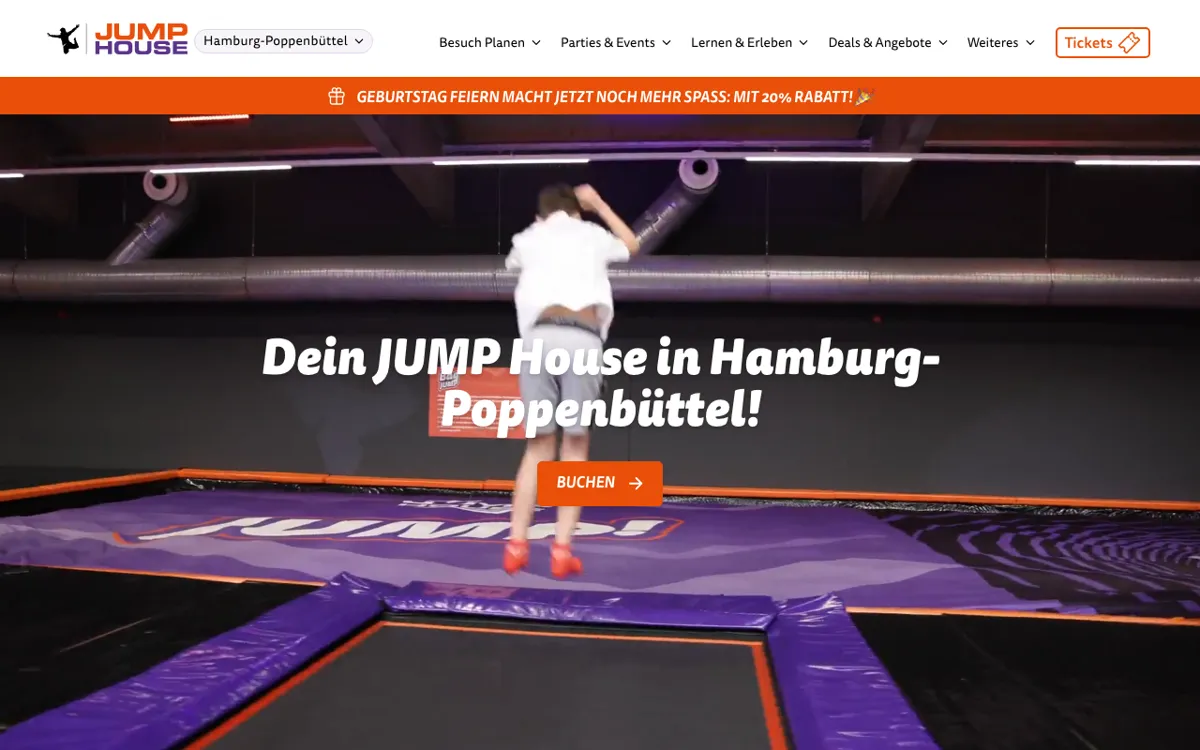 JUMP House Trampolinpark Hamburg-Poppenbüttel