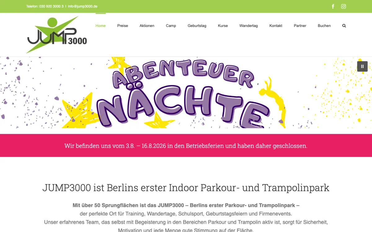 JUMP3000 GmbH - Parkour- und Trampolinpark