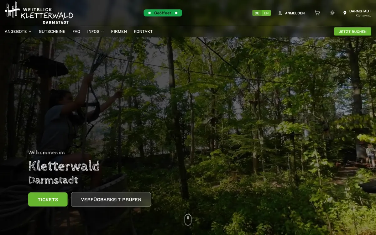 Kletterwald Darmstadt / Weitblick Naturerlebnis