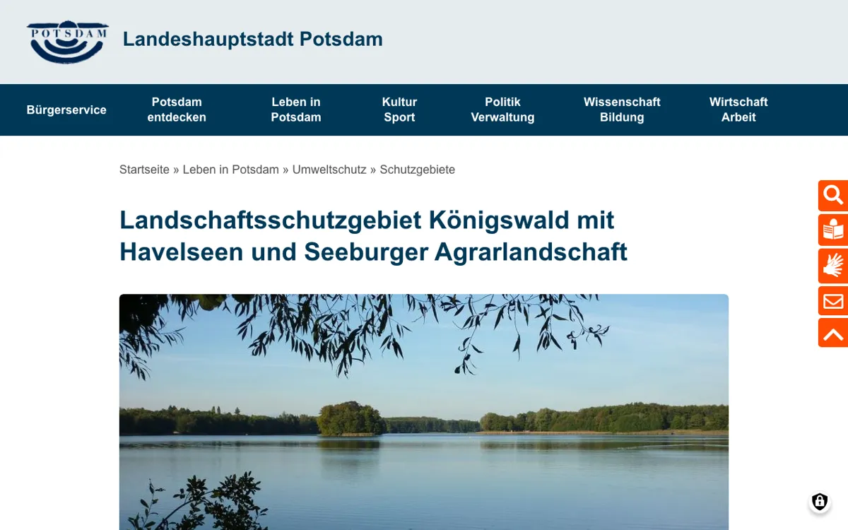 Königswald mit Havelseen und Seeburgerrarlandschaft