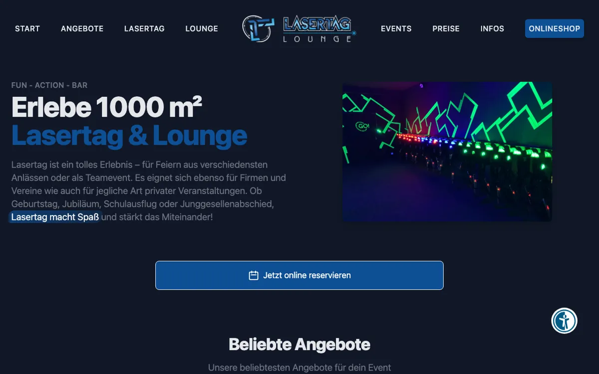 Lasertag & Lounge Leer