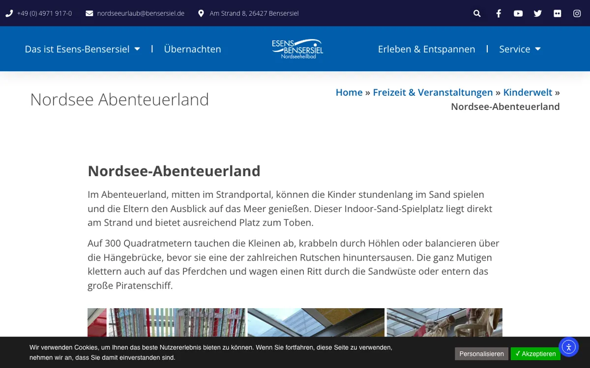 NORDSEE-ABENTEUERLAND BENSERSIEL - INDOORSPIELPLATZ