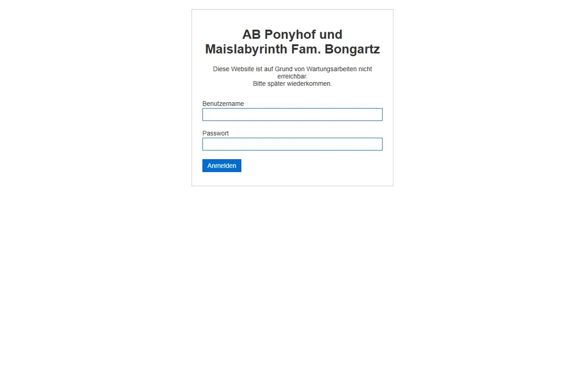 AB Ponyhof und Maislabyrinth