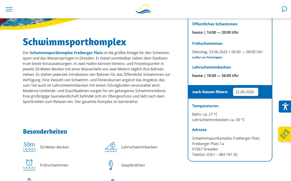 Schwimmsportkomplex Freiberger Platz