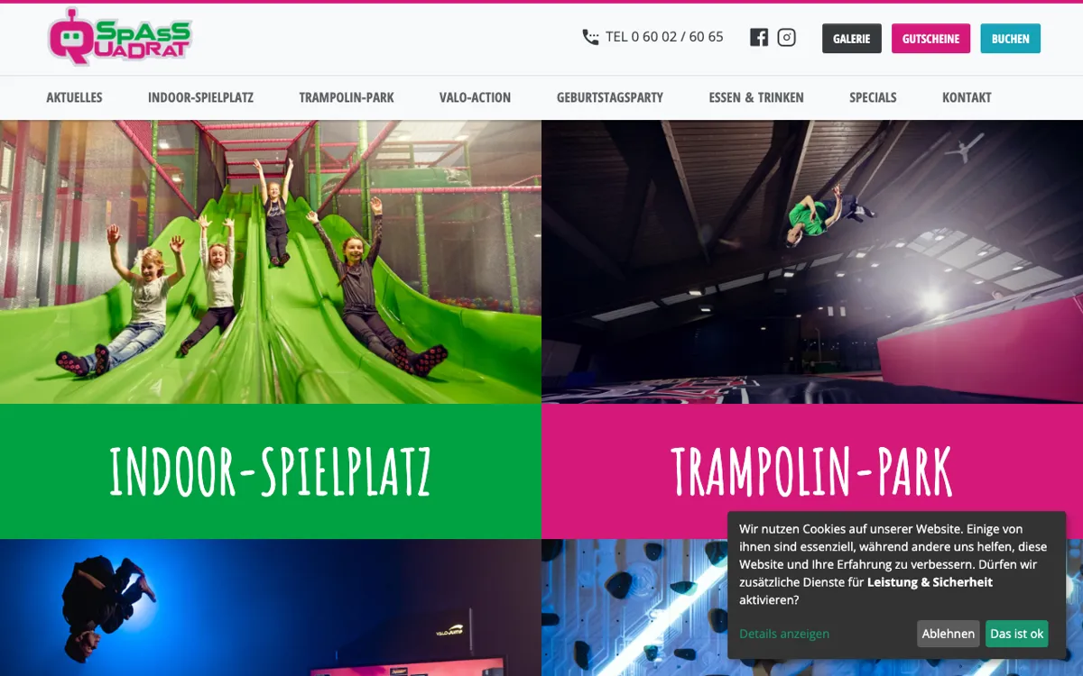 SpassQuadrat - Indoor-Spielplatz und Trampolin-Park