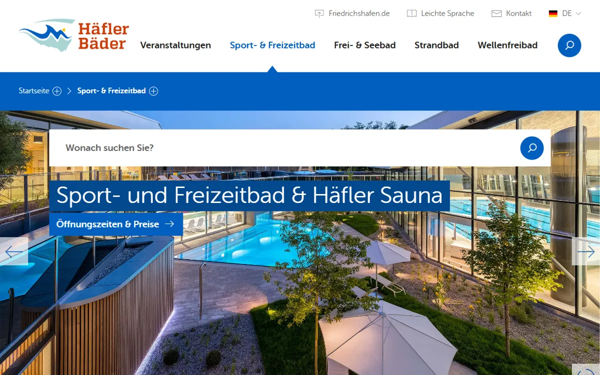Sportbad Friedrichshafen mit Häfler Sauna