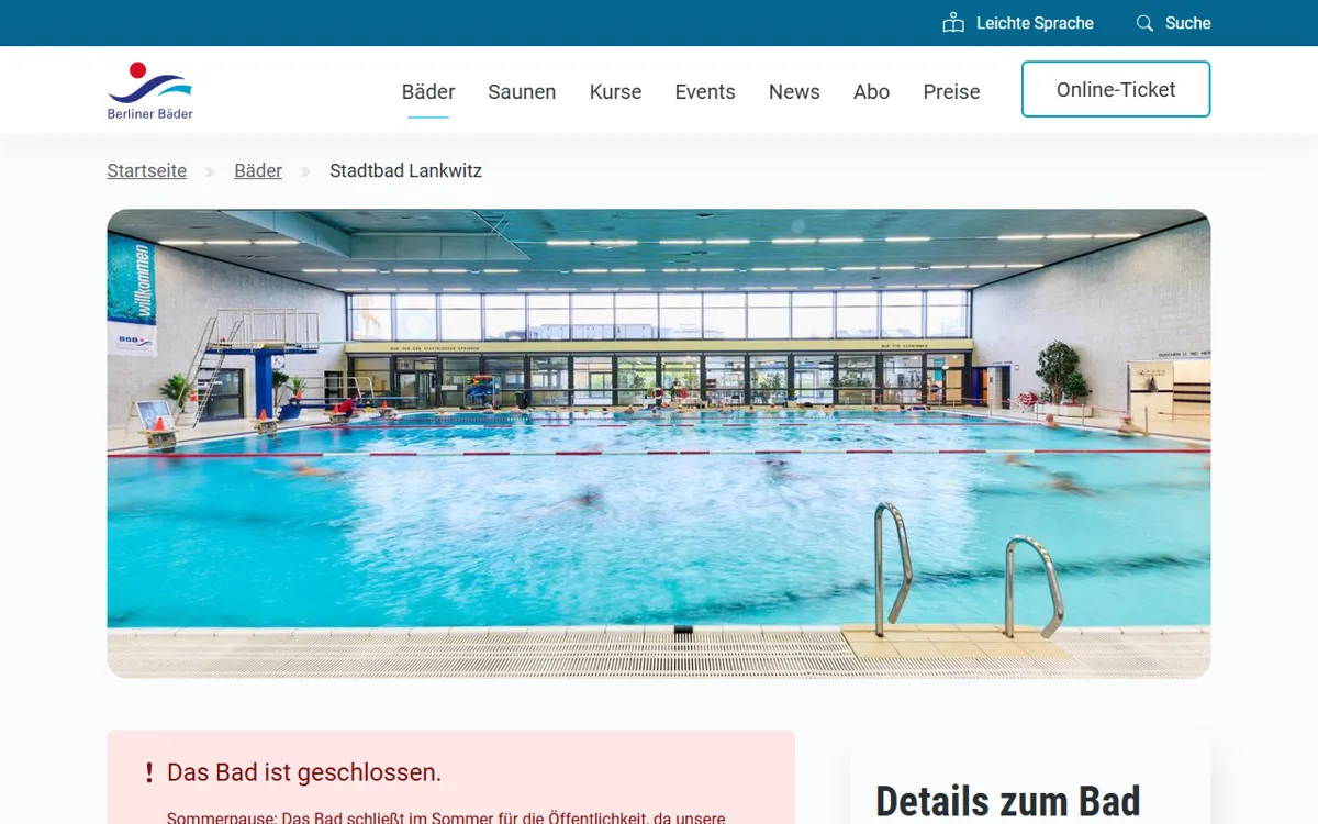 Stadtbad Lankwitz - Berliner Bäder
