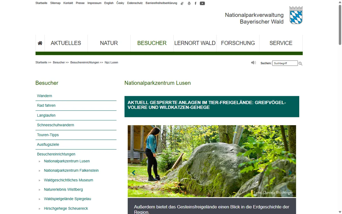 Tierfreigelände Nationalpark Lusen