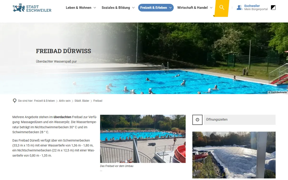 Traglufthalle-Freibad Dürwiß