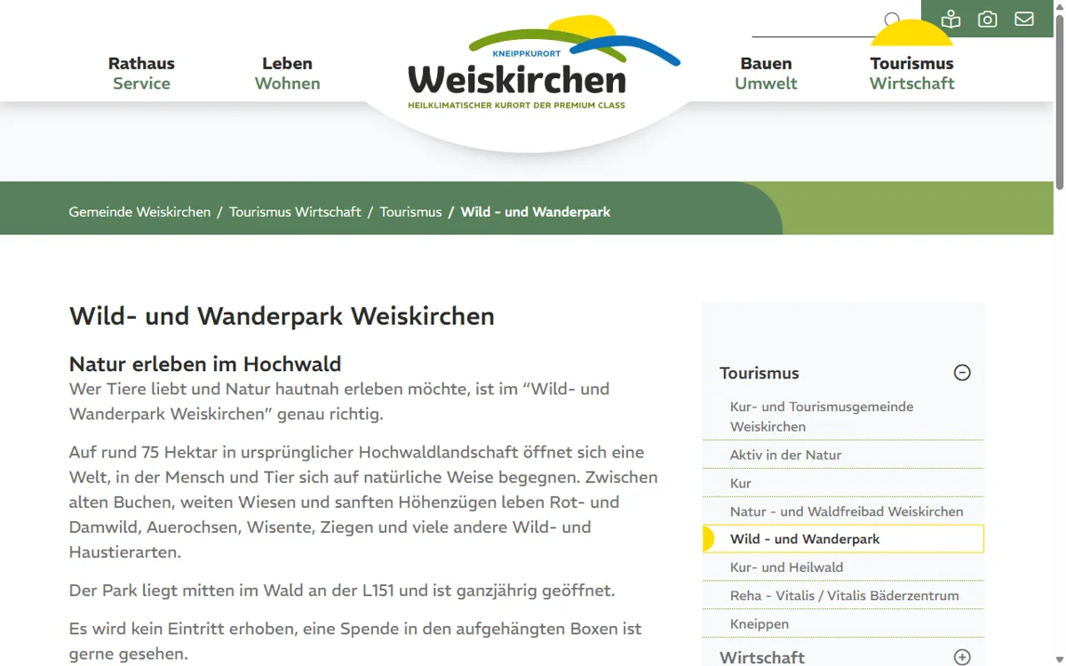 Wild- und Wanderpark Weiskirchen