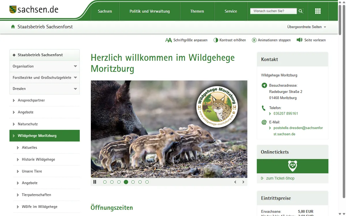 Wildgehege Moritzburg