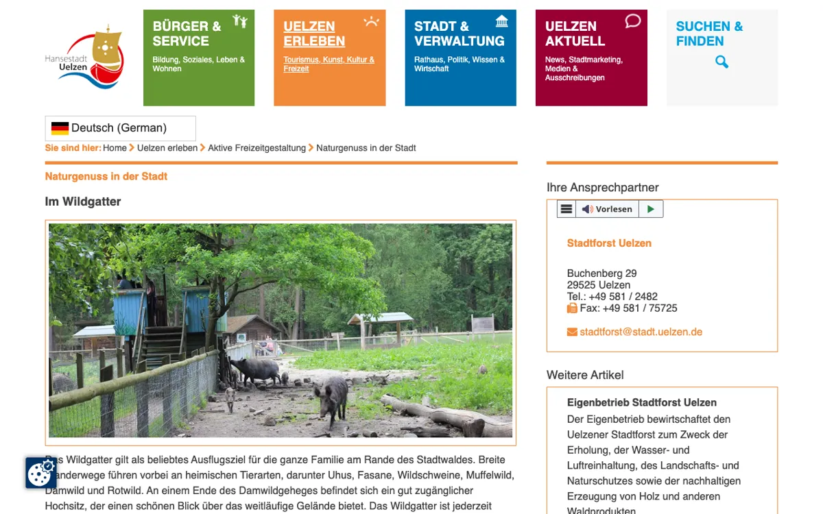 Wildpark im Stadtforst Uelzen
